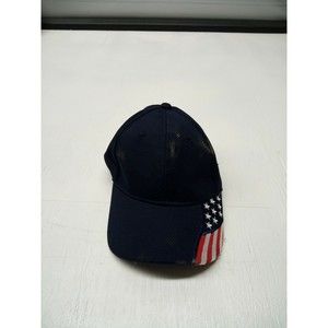 2004 Rock Point United States American Flag, Embroidered, 2004, Black Sm/M Fitte